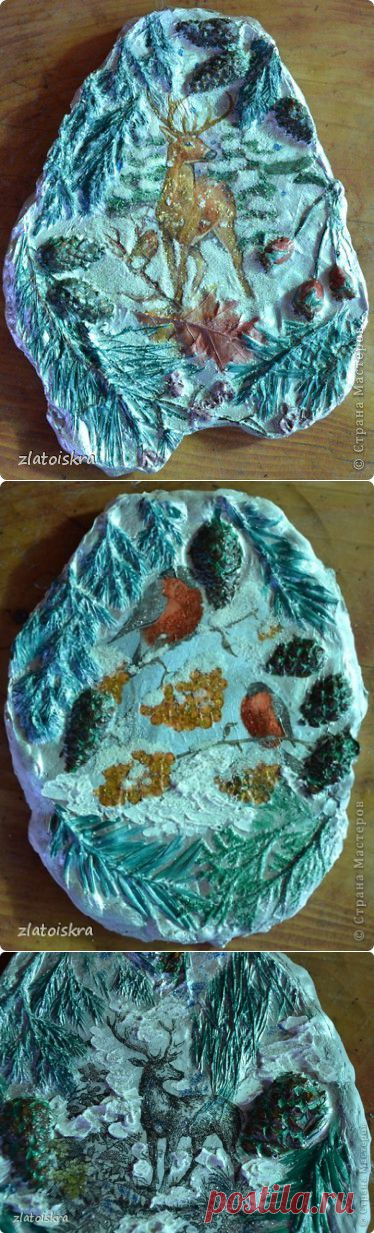 Новогодние гипсовые панно | Страна Мастеров