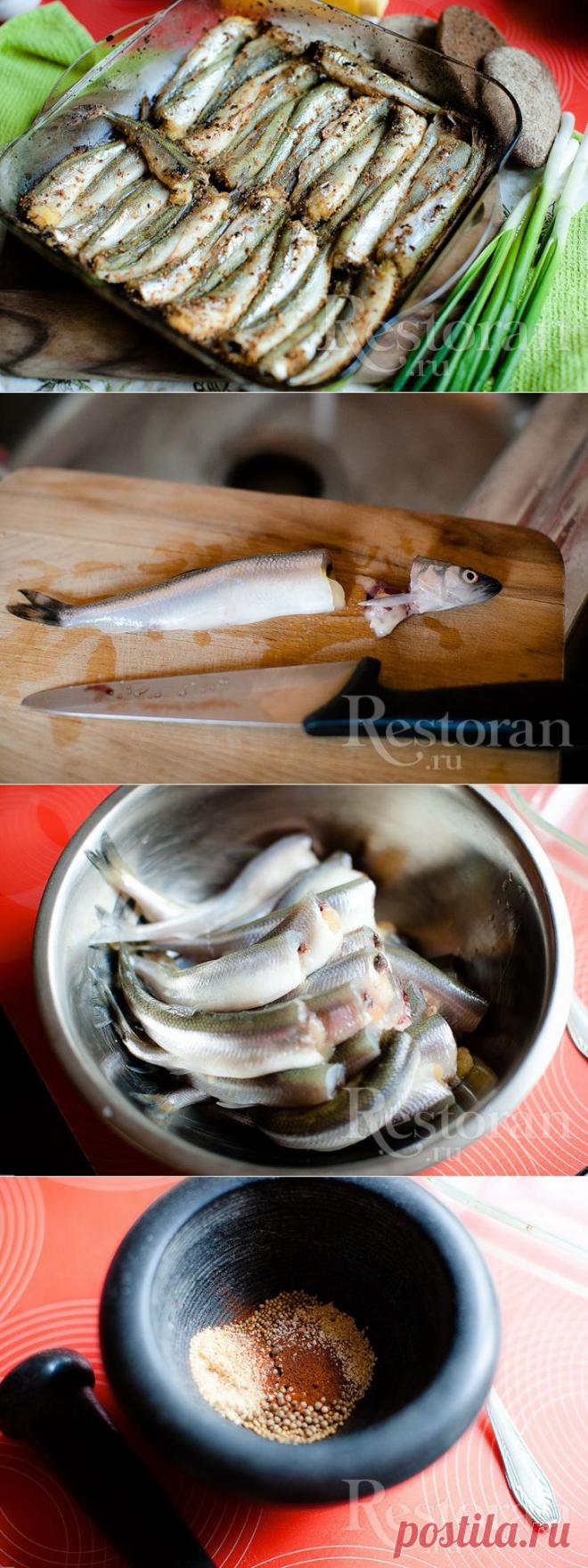 Рецепт: Корюшка запеченная в специях