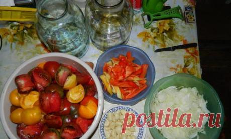 Вкуснейший салат из крупных томатов!