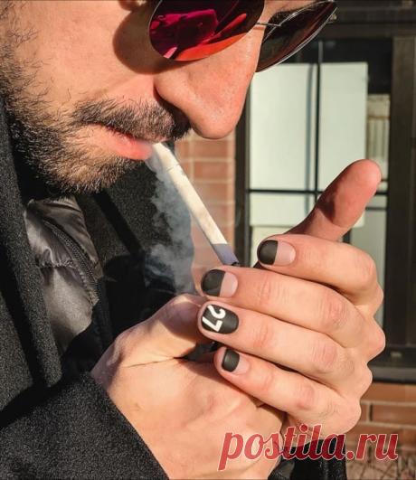 Мужской маникюр с рисунками (подборка)