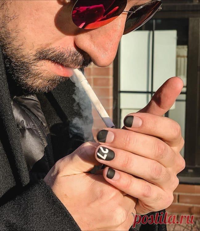 Мужской маникюр с рисунками (подборка)