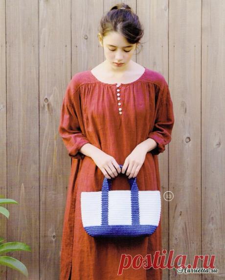 Схемы вязания крючком хозяйственной или пляжной сумки