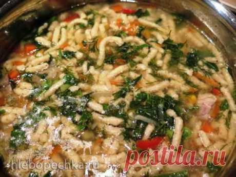 Куриный суп с пассателли (картофелемялка/пресс для теста Tescoma) - Хлебопечка.ру