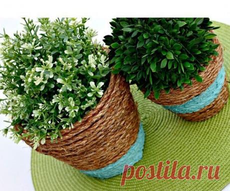 Декор цветочных горшков