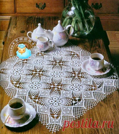 Вязание крючком Искусство: Коше салфетка Pattern - Очень приятно