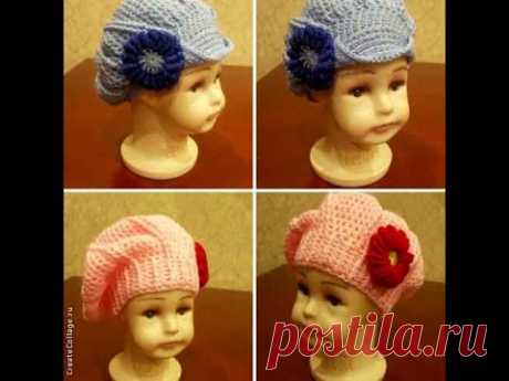 Берет и кепи крючком. Crochet: beret and cap. Пряжа в мотках по 100 г. Метраж 394 метра в 100 гр. 93% акрил, 7% метанит (люрекс). Рекомендованные спицы и крючок для этой пряж № 2,5 - 3,0 На 38 размер окружности головы потрачено 40 г пряжи.