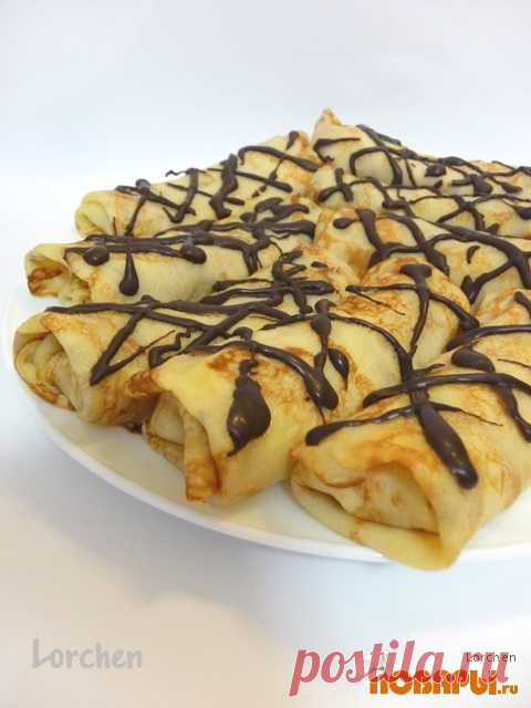 Блины с банановой начинкой.