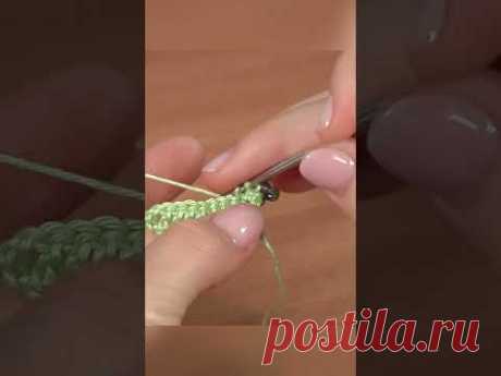 Вяжем с бисером ОБВЯЗКУ #elenarugalstudio #crochet #crochetpatterns