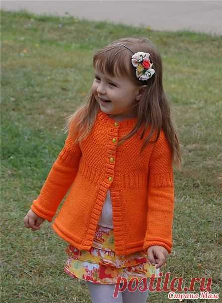 Кардиган для девочки спицами (Phildar 56 - 26) - Вяжем вместе он-лайн - Страна Мам