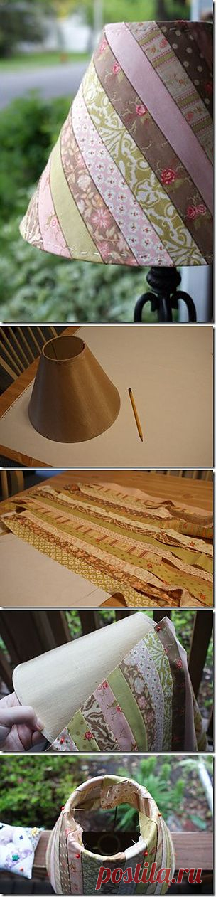 Как сделать новый абажур из лоскутков / KNITLY.com - блог о рукоделии