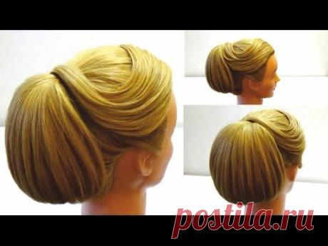 Вечерняя прическа,прическа на выпускной.Wedding prom hairstyle. - YouTube