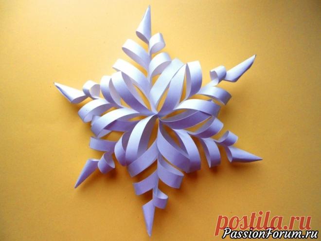 Снежинка из бумаги
