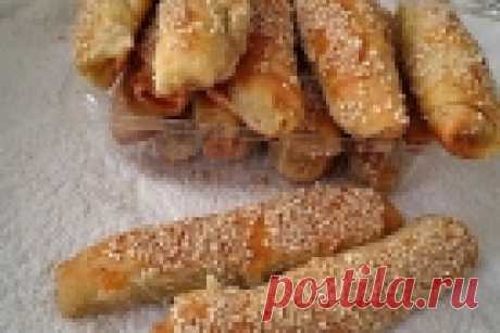 Сырные трубочки с кунжутом - пошаговый рецепт с фото на Повар.ру