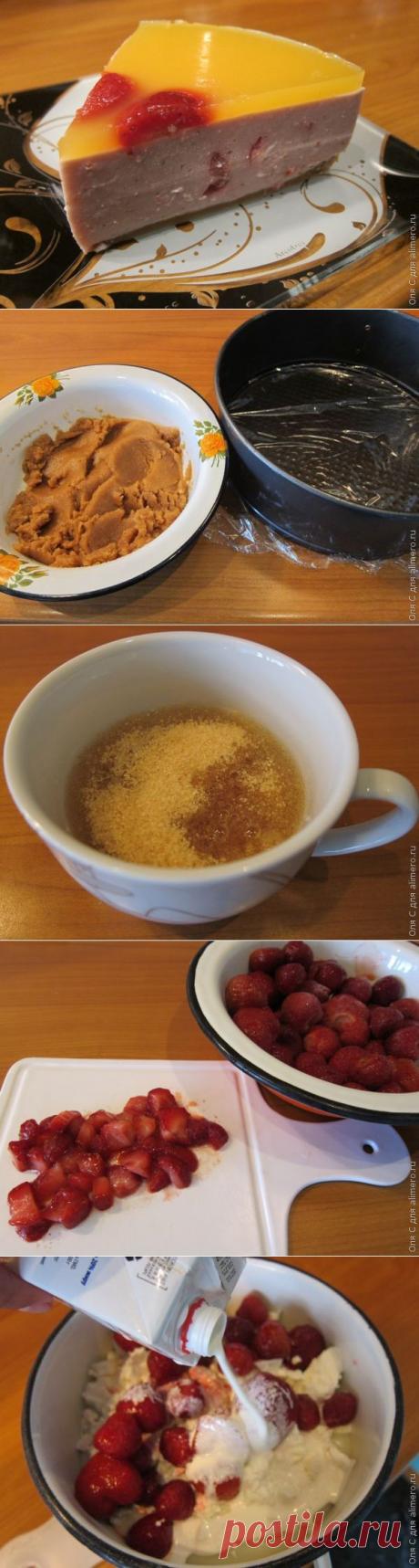 Творожный торт с клубникой | Интересные рецепты