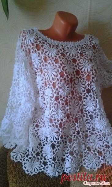 Ажурная туника из красивых мотивов