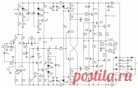 Универсальный параллельный УНЧ с коррекцией искажений. Часть 1 - Описание схемы