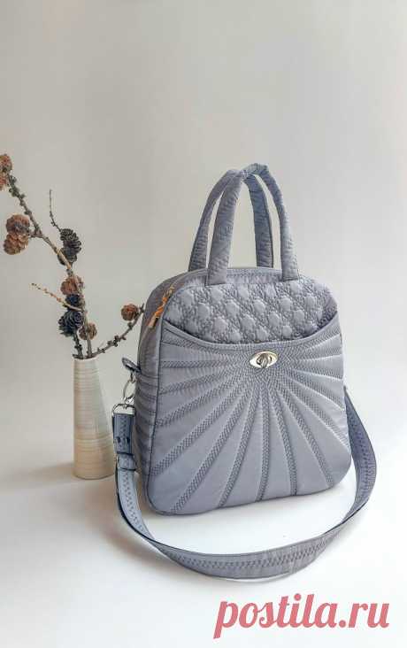 Пост на стене Сумка из плащевой дюспо простегана на поролоне 5мм декоративными строчками вышивальным полиэстером.#Елена_Павлова@chicbag