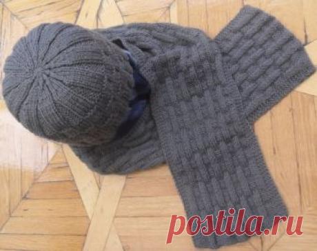 Gallery.ru / Мужская шапочка и шарф. - Головные уборы. - Luca1951