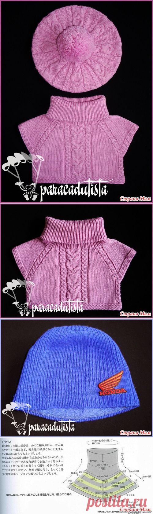 Шапка, берет и манишки для моих детишек с описаниями. - Вязание - Страна Мам