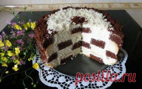 Шахматный торт в мультиварке.