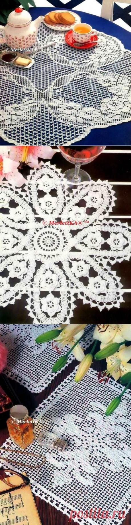 Вязание крючком - 9 салфеток ... идеи рождественских подарков