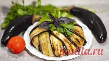 Закуска из баклажанов с помидорами и творожной начинкой — Домашняя кулинария