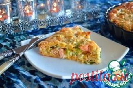 Рыбный пирог с рисом - кулинарный рецепт