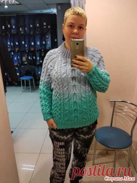 . Свитер а ля Рубан, регланом сверху, спицами - Вязание - Страна Мам