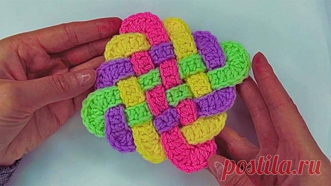 Красивый квадратный мотив крючком - Вязание крючком