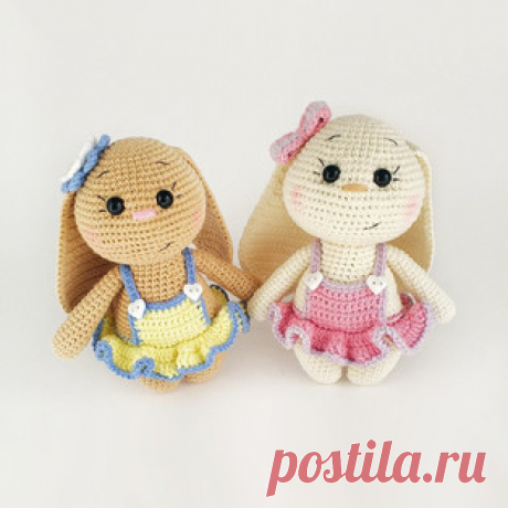 Заюша амигуруми. Схемы и описания для вязания игрушек крючком! Бесплатный мастер-класс от Татьяны Косточенковой по вязанию маленького зайчика крючком. Высота заюшки всего 13 см. Для изготовления вязаной игрушки ав…