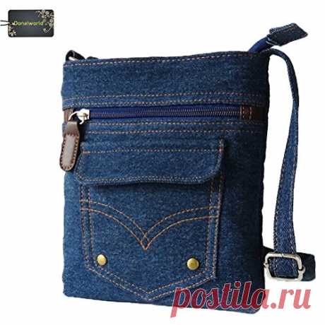 Donalworld Women Mini Denim Cross Body Bag Messenger Shoulder Bag Owlblue: Handbags: Amazon.com