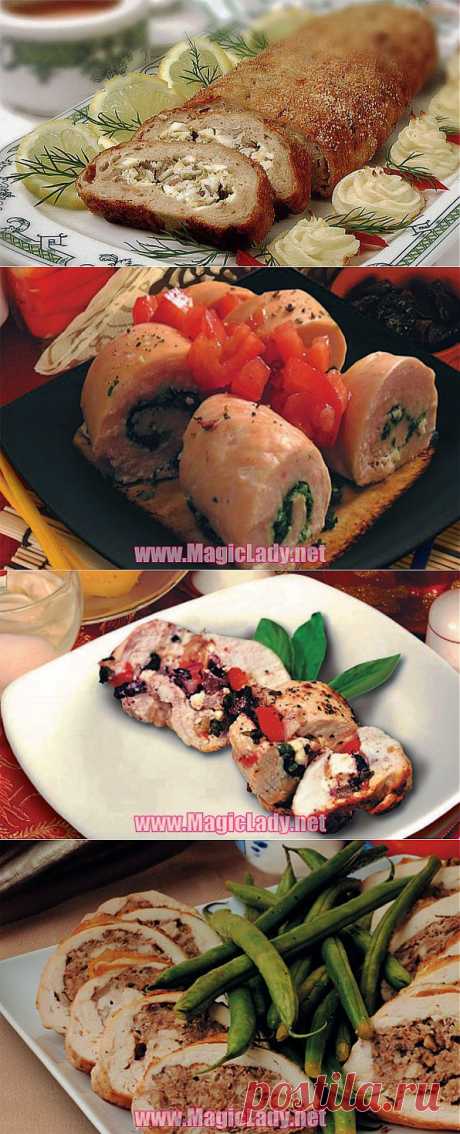 Лучшие рецепты мясных рулетов с фото - Холодные и горячие закуски - Закуски - Рецепты - Мэджик Леди - сайт для женщин P.S.Один рулет рыбный