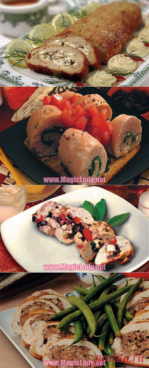 Лучшие рецепты мясных рулетов с фото - Холодные и горячие закуски - Закуски - Рецепты - Мэджик Леди - сайт для женщин P.S.Один рулет рыбный