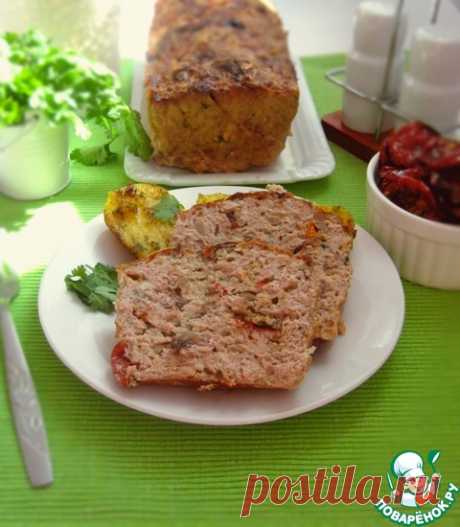 Мясной хлебец с сыром, грибами и томатами Кулинарный рецепт
