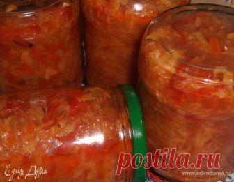 Щи, солянка, голубцы на зиму 3 в 1. Ингредиенты: капуста белокочанная, помидоры, перец болгарский Зимой вы можете использовать эту заготовку для приготовления щей, как солянку или для приготовления ленивых голубцов.