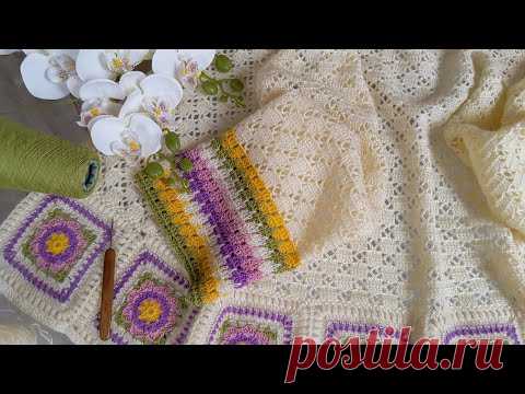 Кардиган крючком "Floreale". Часть 4. Многоцветный узор крючком. Капюшон.