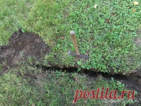 Как быстро прорыть траншею киркой из рессоры!