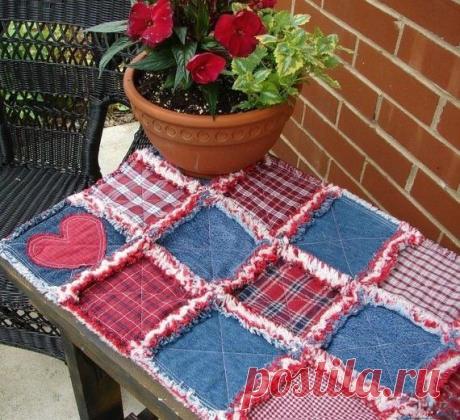 Джинсовые пледы, или Как не расставаться с любимыми джинсами - Ярмарка Мастеров - ручная работа, handmade