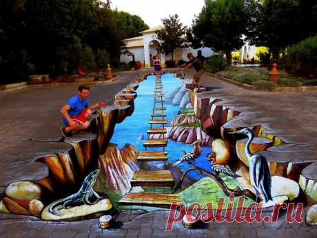 Самые необычные 3d-рисунки на асфальте