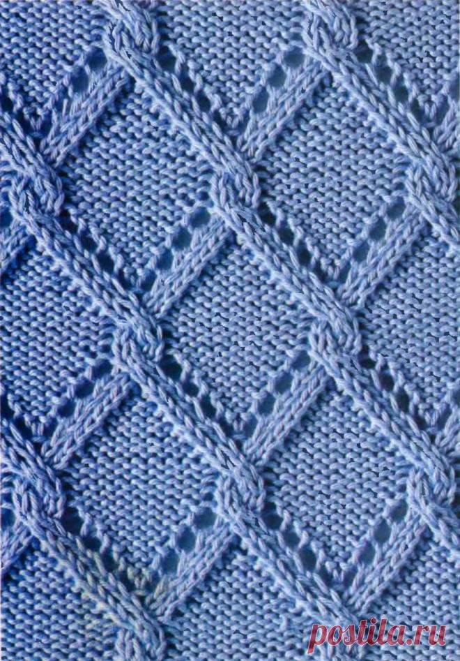 www.SHPULYA.com - Ажурный узор спицами 61
