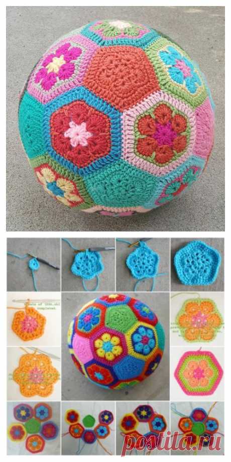 Crochet African Flower Ball Free Crochet Patterns