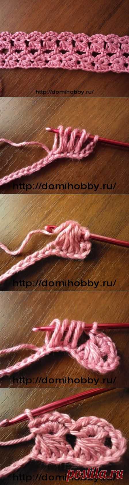 Вытянутые петли с обвязкой – петли «брумстик»