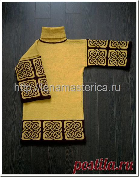 Платье-туника с жаккардовым узором