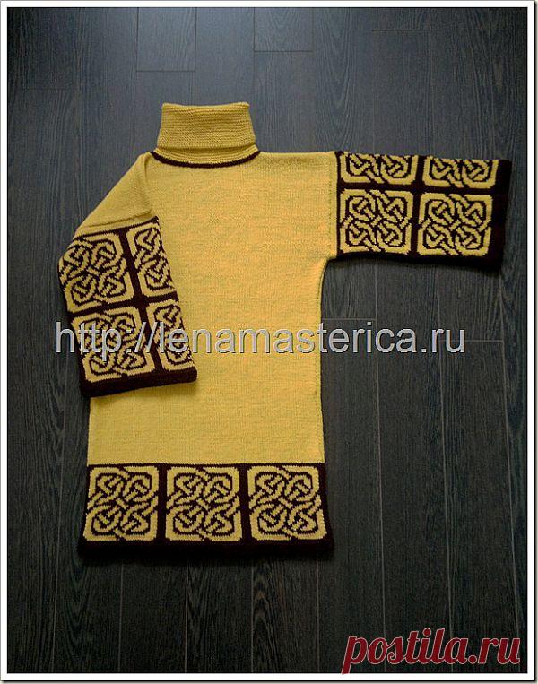 Платье-туника с жаккардовым узором