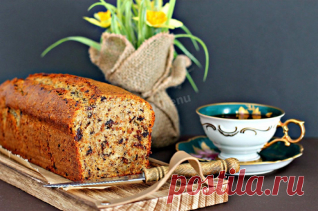 Банановый кекс с шоколадом орехами яблоками рецепт с фото пошагово - 1000.menu