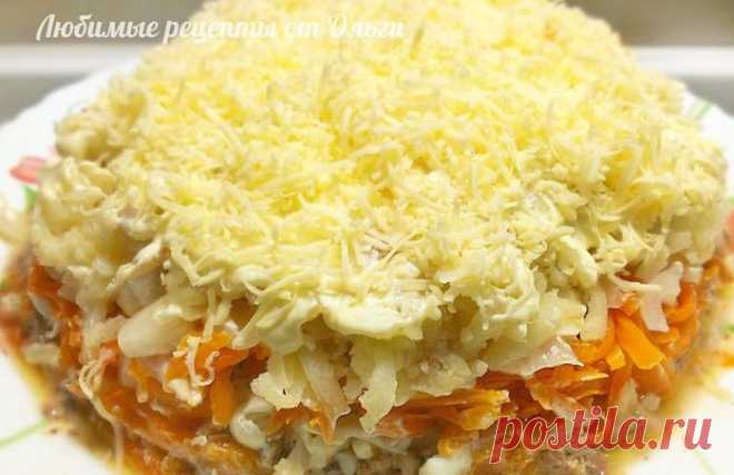 Салат мимоза с сайрой и сыром - вкуснейший слоеный салат