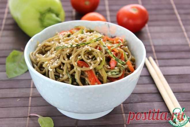 Лапша с цуккини и сладким перцем Кулинарный рецепт