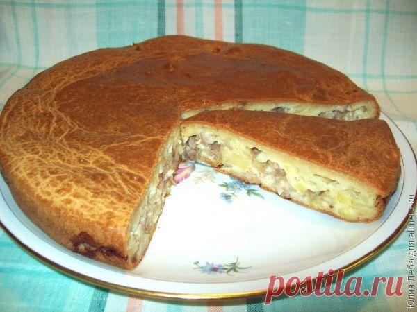 Пирог с мясом и картофелем / Рецепты с фото