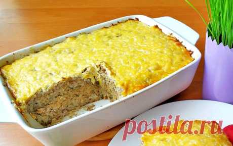 Гречневая запеканка с куриной печенью и овощами