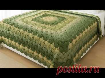 Как связать ажурный разноцветный мотив крючком шаг за шагом